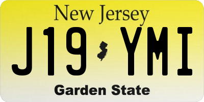 NJ license plate J19YMI