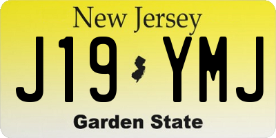 NJ license plate J19YMJ