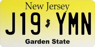 NJ license plate J19YMN