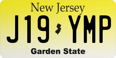 NJ license plate J19YMP