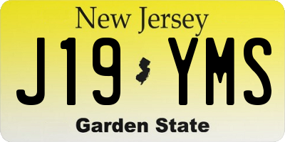 NJ license plate J19YMS