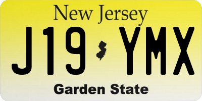 NJ license plate J19YMX