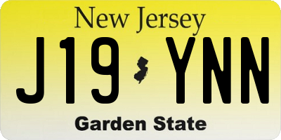 NJ license plate J19YNN