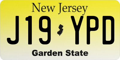 NJ license plate J19YPD