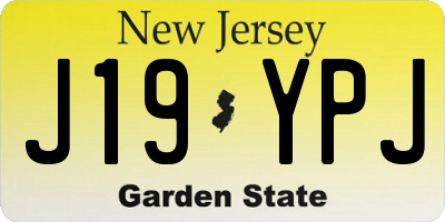 NJ license plate J19YPJ