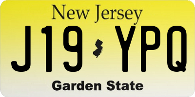NJ license plate J19YPQ