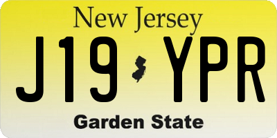 NJ license plate J19YPR