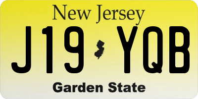 NJ license plate J19YQB