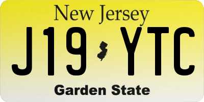NJ license plate J19YTC