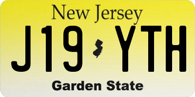 NJ license plate J19YTH