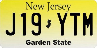 NJ license plate J19YTM