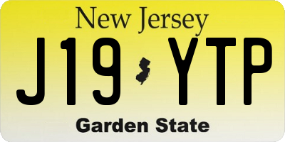 NJ license plate J19YTP