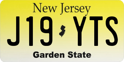 NJ license plate J19YTS
