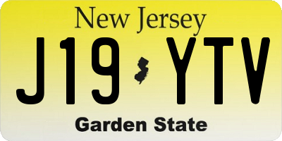 NJ license plate J19YTV