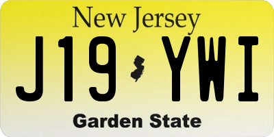 NJ license plate J19YWI