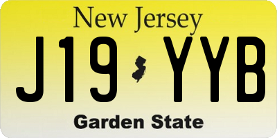NJ license plate J19YYB