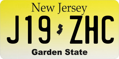 NJ license plate J19ZHC
