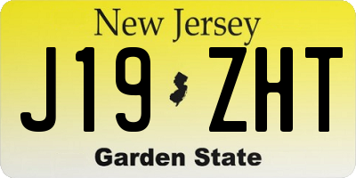 NJ license plate J19ZHT
