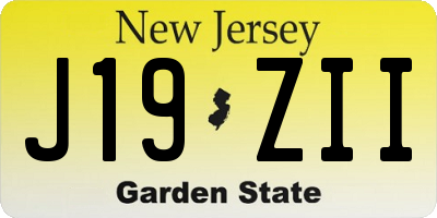 NJ license plate J19ZII