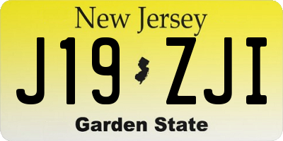 NJ license plate J19ZJI