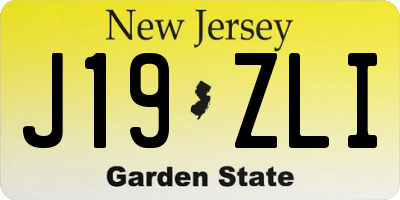 NJ license plate J19ZLI