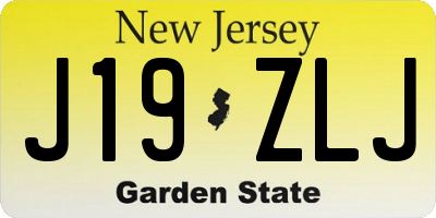NJ license plate J19ZLJ