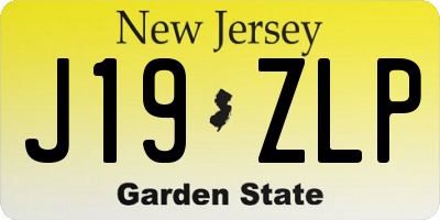 NJ license plate J19ZLP