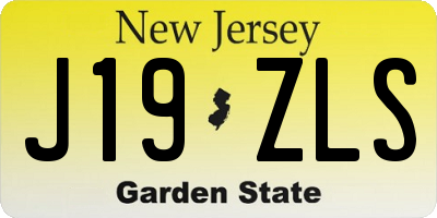 NJ license plate J19ZLS