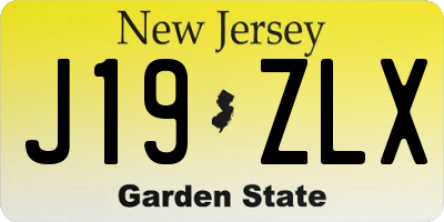 NJ license plate J19ZLX