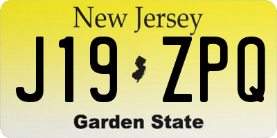 NJ license plate J19ZPQ