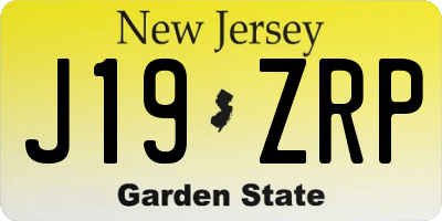NJ license plate J19ZRP