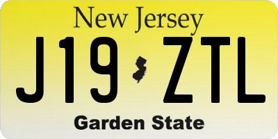 NJ license plate J19ZTL