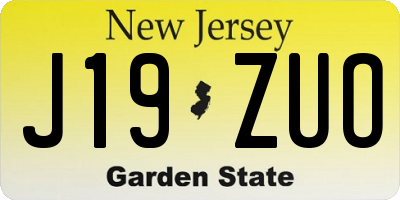 NJ license plate J19ZUO