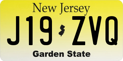 NJ license plate J19ZVQ