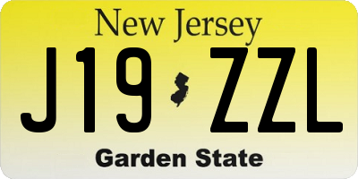 NJ license plate J19ZZL