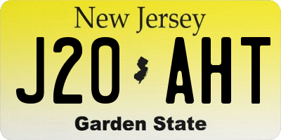 NJ license plate J20AHT