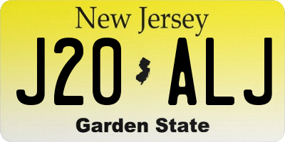 NJ license plate J20ALJ