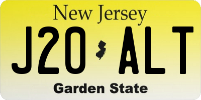 NJ license plate J20ALT