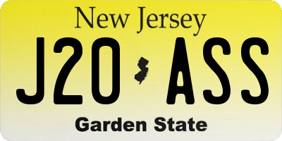 NJ license plate J20ASS