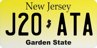 NJ license plate J20ATA