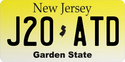 NJ license plate J20ATD