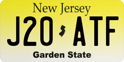 NJ license plate J20ATF
