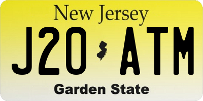 NJ license plate J20ATM