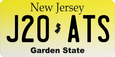 NJ license plate J20ATS