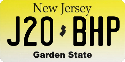NJ license plate J20BHP