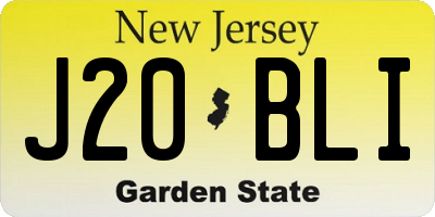 NJ license plate J20BLI