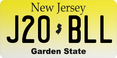 NJ license plate J20BLL