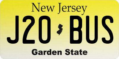 NJ license plate J20BUS
