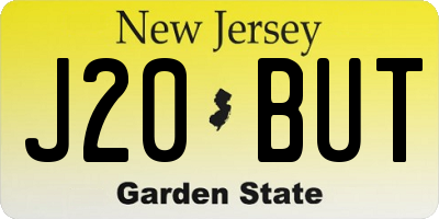 NJ license plate J20BUT