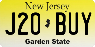 NJ license plate J20BUY
